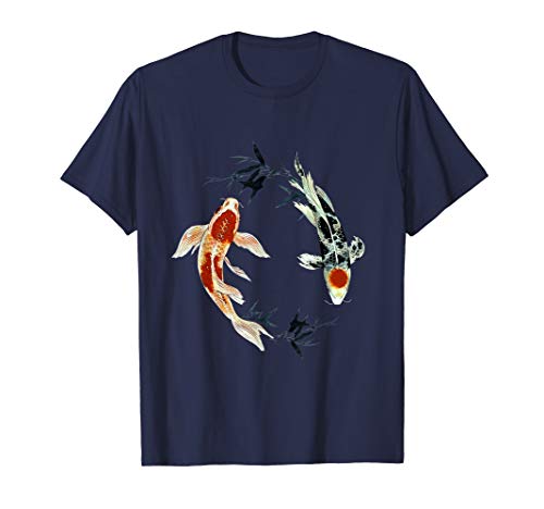 koi fish ying yang with bamboo tees