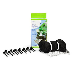 Aquascape Protective Pond Netting with Stakes, 14 Feet x 20 Feet, Reusable, Durable, Black | 98001