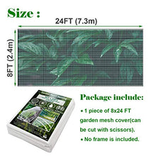 Load image into Gallery viewer, Ultra Fine Garden Mesh Netting, Plant Covers 8&#39;x24&#39; Garden Netting for Protect Vegetable Plants Fruits Flowers Crops Greenhouse Row Cover Protection Mesh Net Covers Patio Gazebo Screen Barrier Net