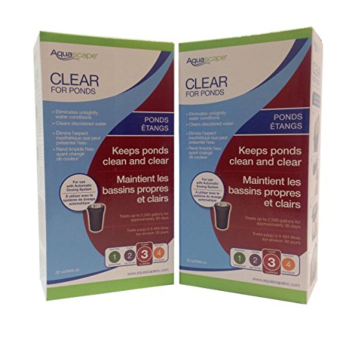 Aquascape 2-Pack of Clear for Ponds 32 Ounce Refill Automatic Dosing System Clarifies Water with Fish and Plants Safely