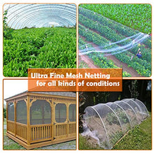 Load image into Gallery viewer, Ultra Fine Garden Mesh Netting, Plant Covers 8&#39;x24&#39; Garden Netting for Protect Vegetable Plants Fruits Flowers Crops Greenhouse Row Cover Protection Mesh Net Covers Patio Gazebo Screen Barrier Net