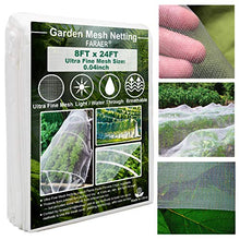 Load image into Gallery viewer, Ultra Fine Garden Mesh Netting, Plant Covers 8&#39;x24&#39; Garden Netting for Protect Vegetable Plants Fruits Flowers Crops Greenhouse Row Cover Protection Mesh Net Covers Patio Gazebo Screen Barrier Net