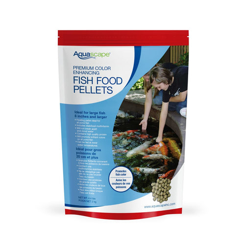 Aquascape Premium Color Enhancing Fish Food for Large Pond Fish, Large Pellet, 4.4 Pounds | 98875