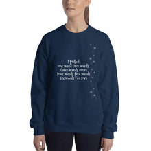 Load image into Gallery viewer, Weeding poem darker colors Sweatshirt